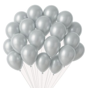 GLOBOLANDIA GLOBOS PERLADOS 10" x 50u PLATEADOS